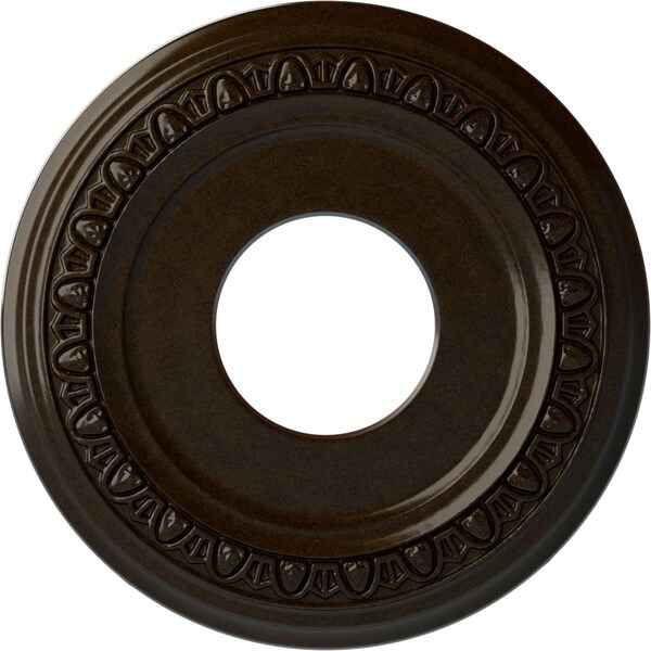 Ekena Millwork Jackson Ceiling Medallion (Fits Canopies up to 7 3/8"), 12 1/4"OD x 4"ID x 1 1/8"P, Bronze CM12JABZS - main
